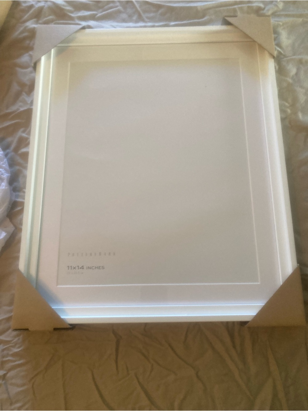 Pottery Barn White Wood Frame with Built-In Mat